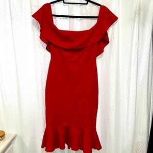 Lulus Size S off shoulder red dress